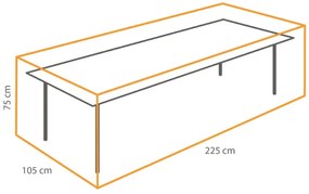 Asztali takaróponyva (225x105x75 cm)