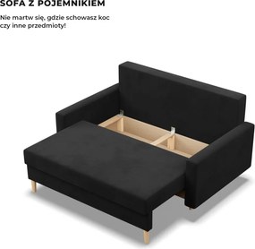 Etna kanapé, szövet anyag, hab töltet, fekete