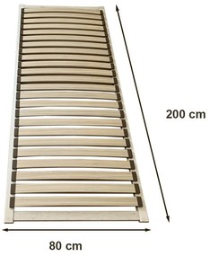 Keretes farugós ágyrács 80x200 cm