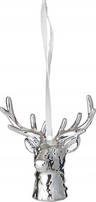 KarĂĄcsonyi dekorĂĄciĂł rĂ©nszarvas medĂĄl, ezĂŒst, Bloo