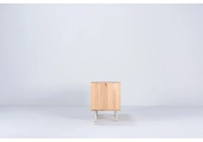 Fehér-natúr színű tölgyfa TV-állvány 150x64 cm Fina – Gazzda