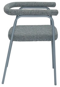 Szürke kárpitozott karfás étkezőfotel szett 2 db-os Ecto – Hübsch