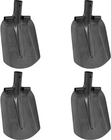 vidaXL Lapát Fej 4 pcs Ezüst 33 x 21 cm Porszórt acél
