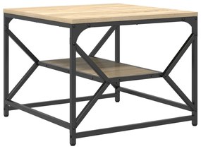 dohányzóasztal polccal Sonoma tölgyben – 51x50x40 cm – Szerelt fából