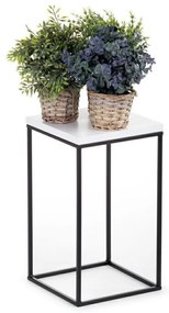 BASICLOFT virágtartó állvány 40x24 fehér/fekete