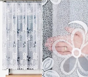 Jacquard függöny Renata 200x150cm mintás 49885 egyenes virágos (szegélyekkel)