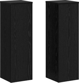 vidaXL Növényállvány 2 pcs Fekete tölgy 25 x 25 x 80 cm Faanyag