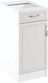 Alsószekrény D40S1, balos, fehér/sosna Andersen, SICILIA