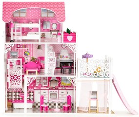 Fa babaház csúszdával XXL