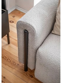 Világosszürke buklé kinyitható-tárolóhelyes kanapé 244 cm Arcadova – ELTAP