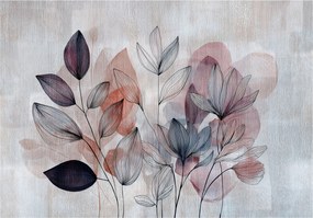 Fotótapéta Levelek Beton Absztrakt Tapéta Hálószoba Nappali 416x254