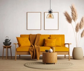 ITALUX PND-22371-1-BK-AMB DARLENA Egyágú Függesztett Lámpa Fém E27 IP20