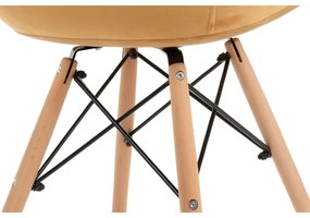 KÉSZLET 2x Étkezőszék NEREA 80x60,5 cm sárga/bükkfa