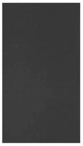 fekete szerelt fa könyv-/tálalószekrény 50 x 25 x 80 cm