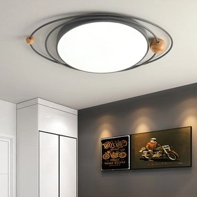 Toollight - Mennyezeti lámpa Galaxy Black E27 60W APP868-C, fekete, OSW-06887