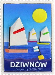 Postaláda alakú mágnes tengeri motívummal