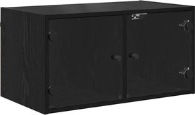 vidaXL Fali Szekrény Fekete tölgy 68 x 37 x 35 cm Faanyag