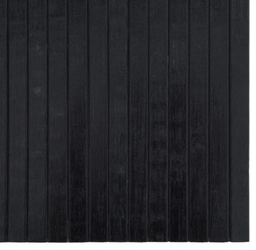 négyszögletű fekete bambusz szőnyeg 100 x 300 cm