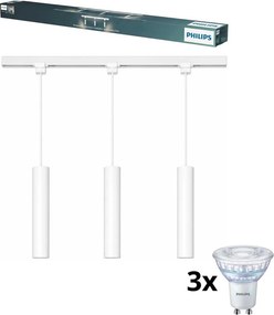 Philips - LED dimmelhető függeszték kábelen, EASYLINK sínrendszerben 3xGU10/6,2W/230V 1 m fehér
