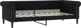 vidaXL fekete műbőr kanapéágy 90 x 190 cm