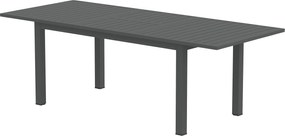 Outsunny Bővíthető Alumínium Pavilon Asztal 160/220x90 cm Időjárásálló Erkély Asztal, Csúszásmentes Büfé Asztal Kempingezéshez 6-8 Főnek, Kültéri Étke