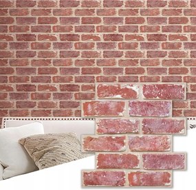 Öntapadós tapéta Tégla Piros Mosható Vinil fali 3D hatás