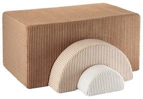 Barna kordbársony habszivacs játszótér 75x49x37 cm Rainbow Montessori – Wigiwama