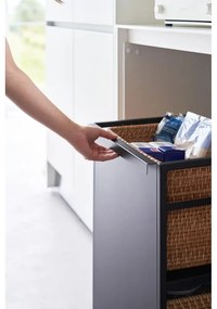 Fekete fém gurulós polcos állvány 42x60 cm Tower – YAMAZAKI