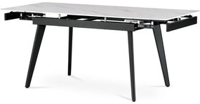 Bővíthető Étkezőasztal 120–180×80 cm, Kerámia Márvány Lappal. HT-405M WT