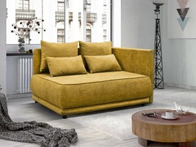 Kihúzható kanapé, mustárszínű, jobbos, LIAMI