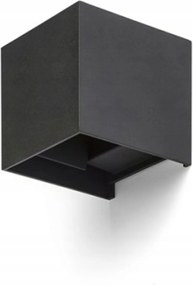 Rendl Tito Sq DIMM Led fali lámpa fekete IP65 2x3W 3000K szabályozható fényerővel