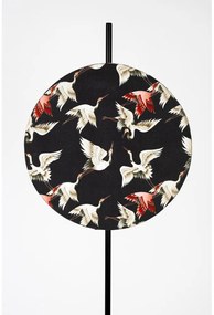 Fekete állólámpa textil búrával (magasság 158 cm) Jaylee – White Label