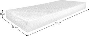 Matrac, hab, 80x200, VACOM