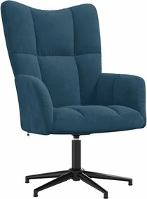 vidaXL kék bársony pihenőfotel
