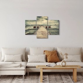 Egy fából készült móló képe a tengeren (90x60 cm)