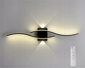 Fali Lámpa AjieQaQ Fekete Lineáris Led Fali Folyosó Távirányítóval 60CM