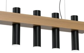 Csillár zsinóron WEST 5xGU10/25W/230V fekete