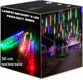 Meteor jégcsapok 8 db 30cm Led hóesés lámpa 3m kék RS-740N