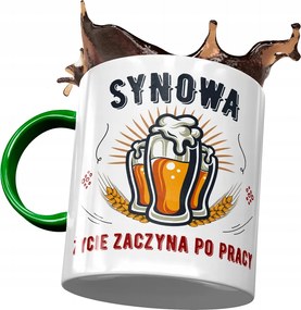 Zöld Bögre Fia Ajándék Nyomtatott Fotóval