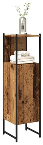 antik fa színű szerelt fa fürdőszobaszekrény 33 x 33 x 120,5 cm