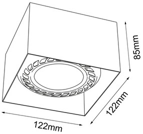 Brosline 1267 - CAGE spotlámpa 1xGU10/18W/230V fekete