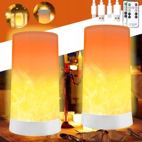 Lánghatású Led Lámpa Távirányítóval, Időzítővel És 3 Üzemmóddal, 2 Db