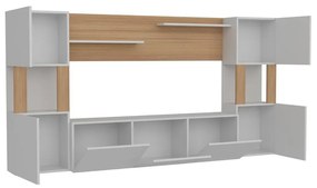 TV szekrény Lore - White, Teak
