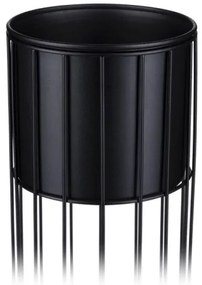 Fém virágcserép LOFT 70x20 cm fekete