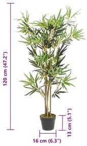 zöld mű bambuszfa 552 levéllel 120 cm