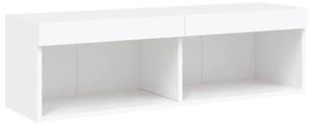 fehér TV-szekrény LED-világítással 100 x 30 x 30 cm