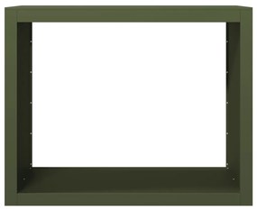 zöld acél tűzifatároló 100 x 40 x 80 cm
