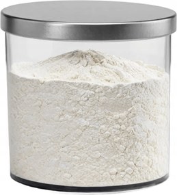 Üveg Tégely, Fém Fedél Müzlitartó Ömlesztett Termék 10CM