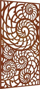 vidaXL kagylómintás corten acél kerti faldísz 105 x 55 cm