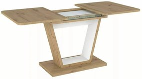 Nigel bővíthető étkezőasztal tölgy/fehér 120-160 cm